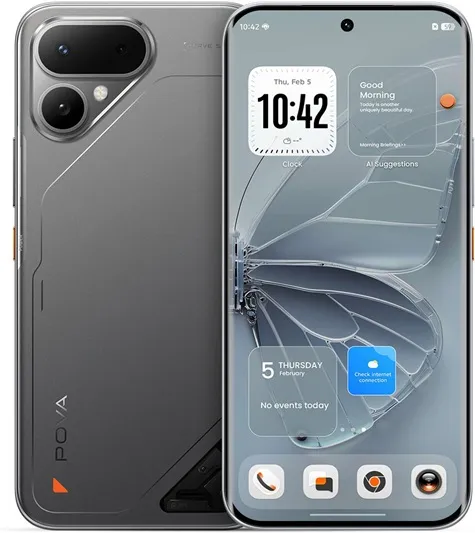 Tecno Pova Curve 2 5G (Storm Titanium, 8GB+256GB) | 8000mAh Battery + 45W Fast Charger | Upto 16GB RAM | IP64 Protection & Gorilla Glass 7i | 20 5G Bands & Triple-Chipset | 144Hz Curved AMOLED Display*